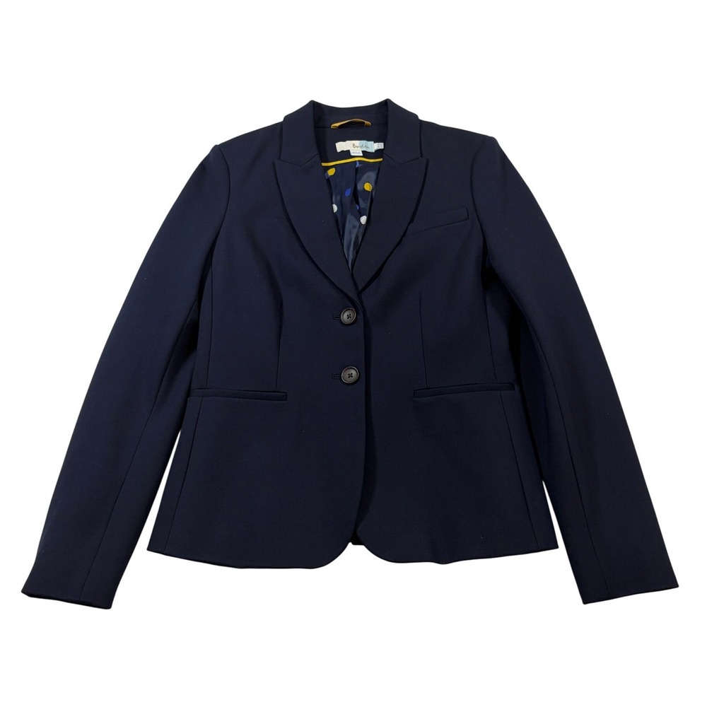 Boden Womens Navy Blue Two Piece Pant Suit Blazer Flare Trousers NEW - Picture 2 of 16